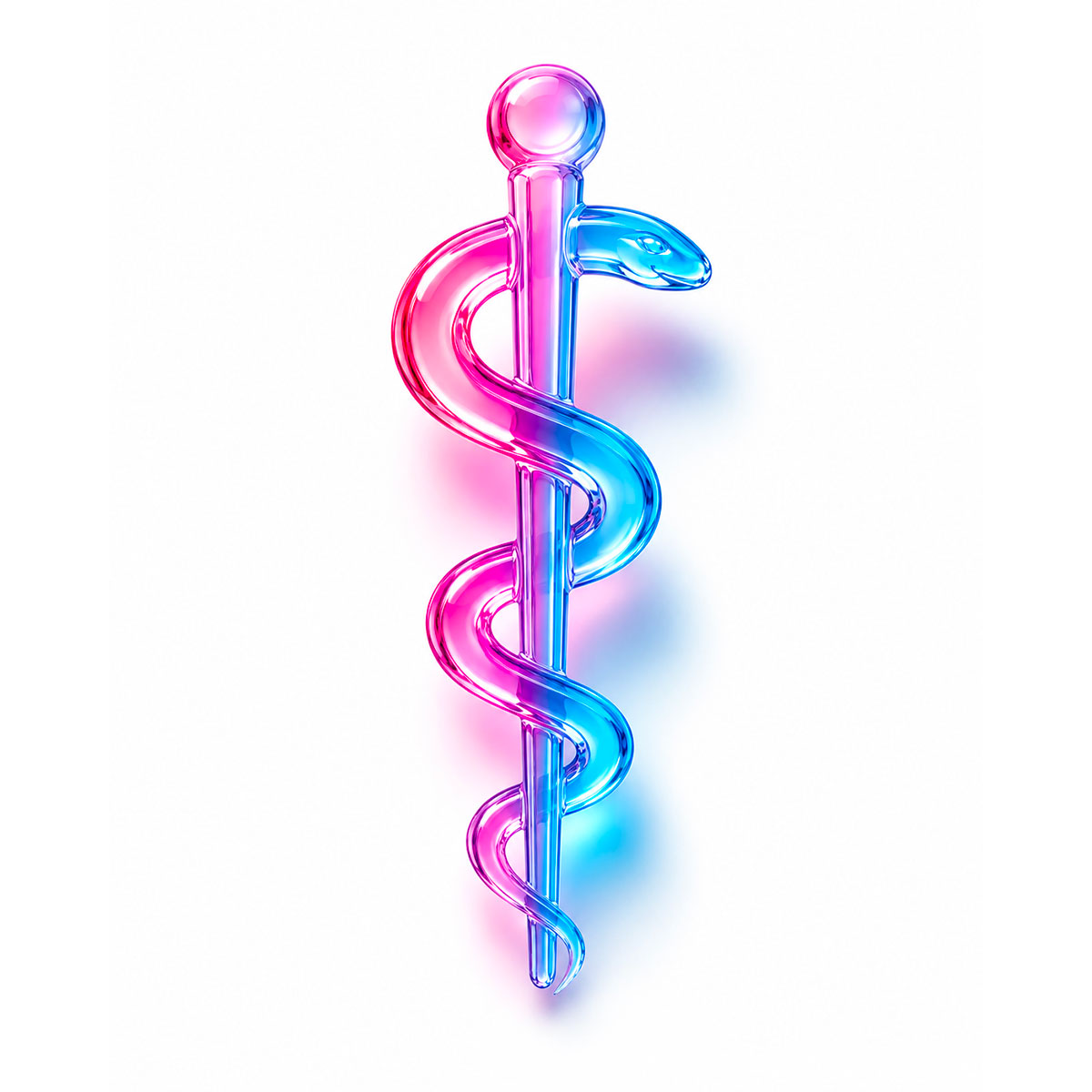 Simbolo della professione medica reinterpretato nello stile visivo Salus